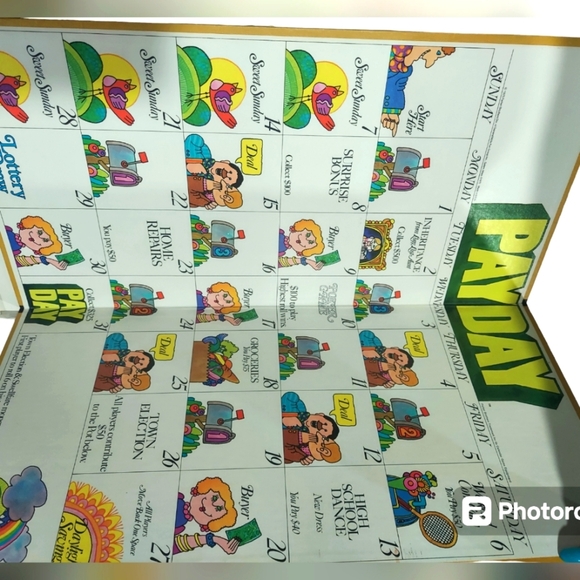 Vintage 1975 Parker Brothers Payday Pay Day Board Game Incomplete - Picture 2 of 3